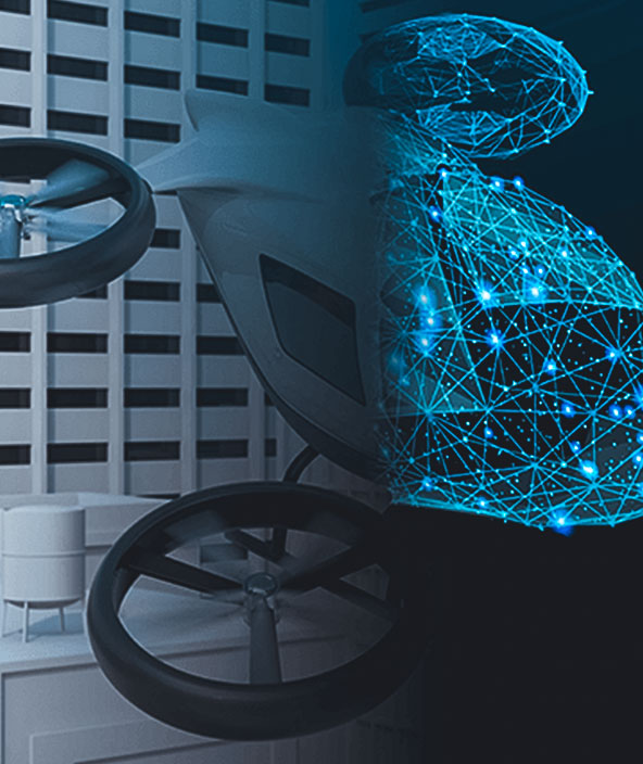 半数字、半真实的电动垂直起降(eVTOL)无人机