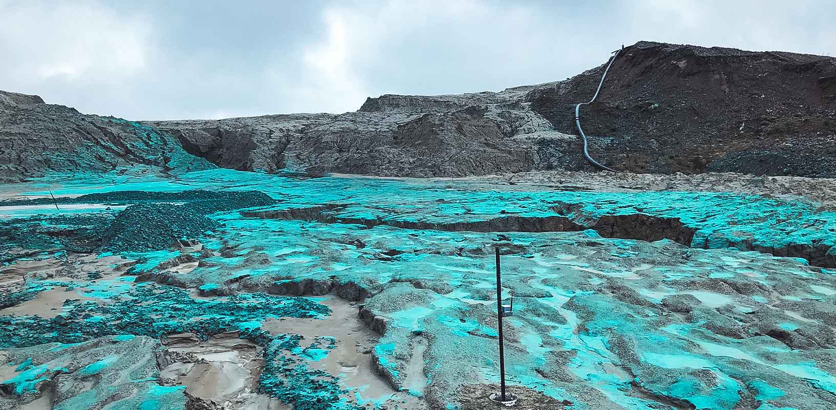 Geotechnical sensor data of an environmental landscape