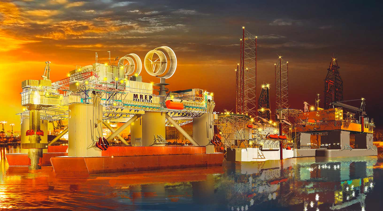 progettazione di un prototipo di impianto di energia multi- rinnovile (MREP) insieme ad alcune unità di perforazione offshore经典应用软件Hexagon